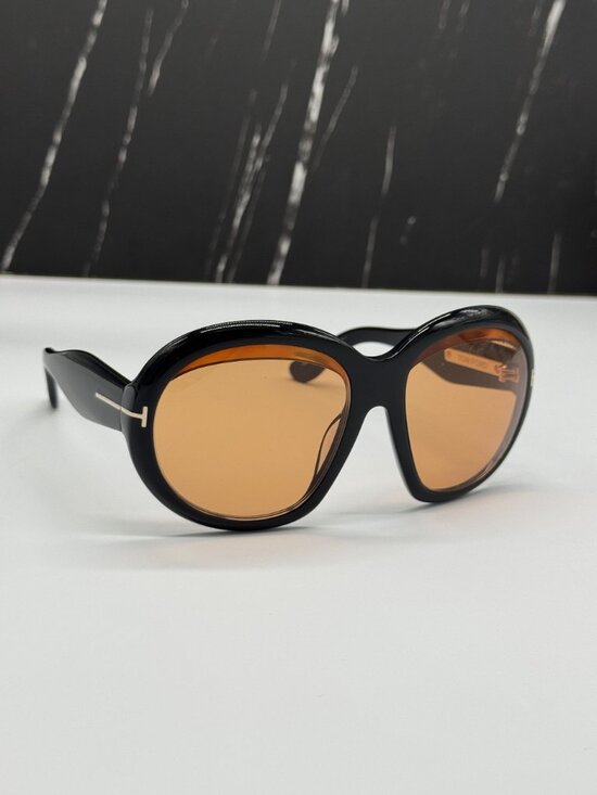 NEW TOM FORD ANGELICA FT1193 01E SUNGLASSES WOMEN BLACK ORANGE EYEWEAR TF1193
